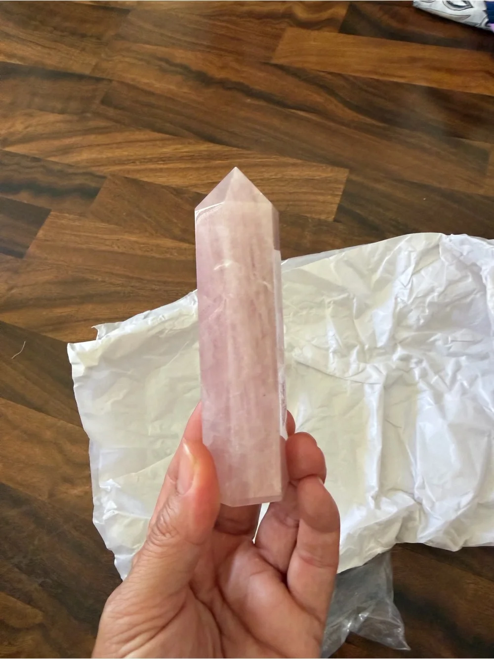 Crystal Towers - Rose Quarts, clear quarts and rainbow fluorite